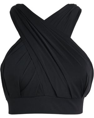 Goldbergh Halterneck Drape Sports Top - Black