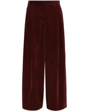 Max Mara Corduroy Wide-Leg Pants - Purple