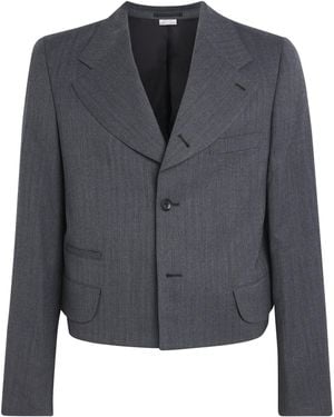 Comme des Garçons Wool-Blend Short Blazer - Grey