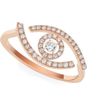 Messika And Diamond Lucky Eye Ring - Pink