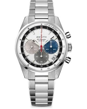 Zenith Stainless Steel Chronomaster Watch - Metallic