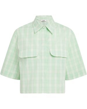 Sandro Cotton Check Shirt - Green