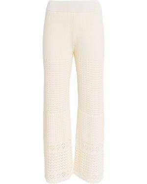 Eres Crochet Emblème Wide-Leg Pants - White