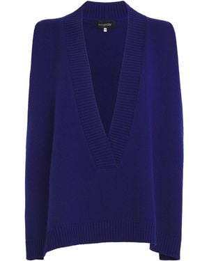 Eskandar Cashmere V-Neck Jumper Vest - Blue