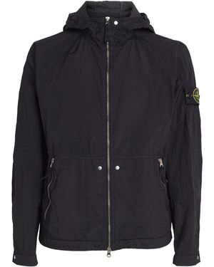 Stone Island Nylon Watro-Tc Hooded Parka - Black