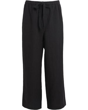 Commas Linen Wide-Leg Pants - Black