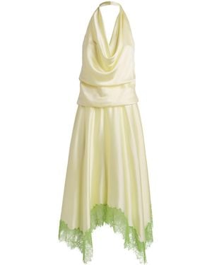 STAUD Silk-Blend Elira Midi Dress - Green