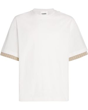Jil Sander Cotton Double-Sleeve T-Shirt - White
