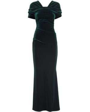 harrods evening dress sale Morgan Grey Sequin Cape Sleeve Maxi Dress – Frock and Frill main image 1
