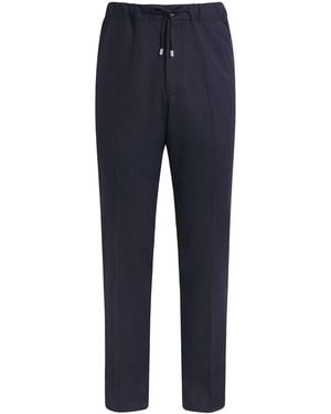 FIORONI CASHMERE Virgin Wool Straight Chinos - Blue