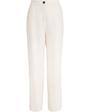 Colombo Cashmere Straight Trousers - White