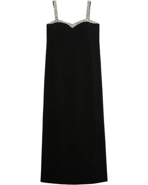 Marina Rinaldi Crystal-Embellished Maxi Dress - Black