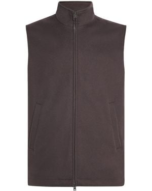 Herno Wool-Cashmere Gilet - Brown
