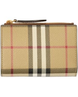 Burberry Check Bifold Wallet - Natural