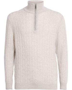N.Peal Cashmere Organic Cashmere Albemarle Jumper - White