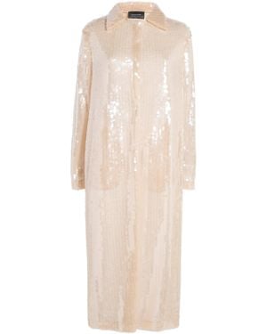 Fabiana Filippi Sequinned Overcoat - Natural