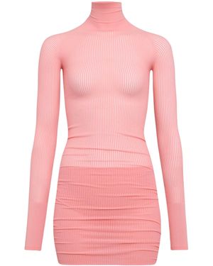 Alaïa Gathered Mini Dress - Pink