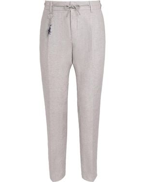 Paul & Shark Linen Chino Trousers - Grey