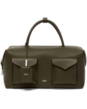 Max Mara Large Leather Boston Bowler Bag - Green