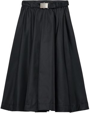 Prada Re-Nylon Belted Midi Skirt - Black