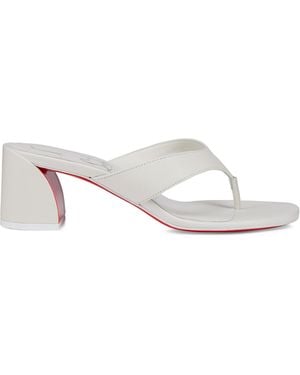 Christian Louboutin Janetonga Leather Heeled Sandals 55 - White