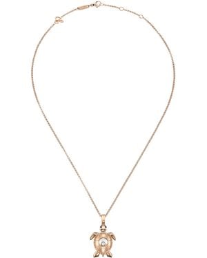 Chopard And Diamond Happy Diamonds Turtle Necklace - Metallic