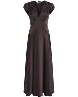 Doen Silk Coraline Midi Dress - Black