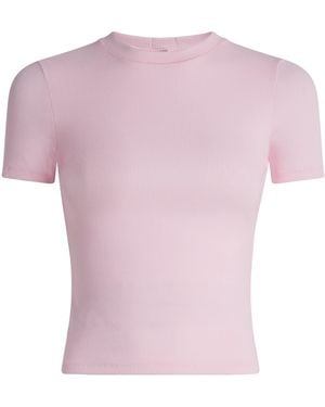 Skims Cotton Jersey T-Shirt - Pink