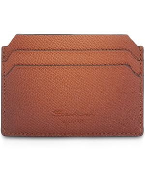 Santoni Leather Card Holder - Brown
