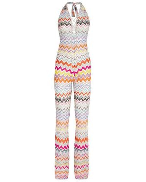 Missoni Zigzag Halterneck Jumpsuit - Red