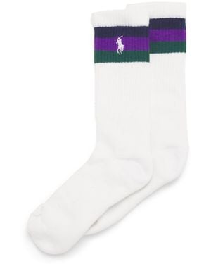 Ralph Lauren X Wimbledon Polo Pony Socks - White