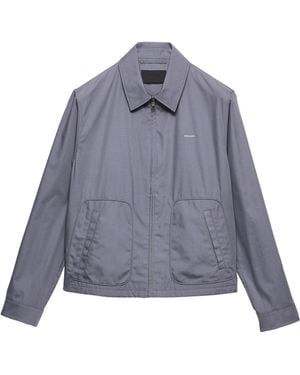 Prada Technical Cotton Zip-Up Blouson Jacket - Grey
