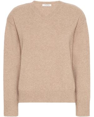 Max Mara Cashmere V-Neck Jumper - Natural