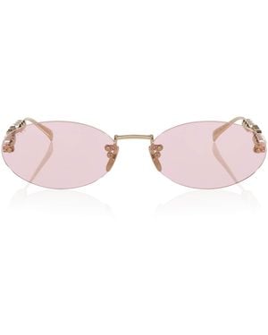 Gucci Metal Round Sunglasses - Pink