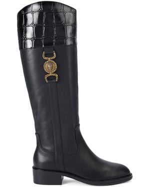 Kurt Geiger Leather Mansion Knee-High Boots - Black