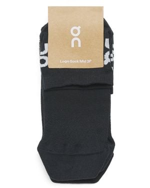 On Shoes Logo Socks - Black