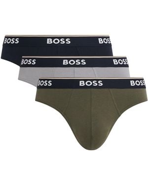 BOSS Stretch-Cotton Power Briefs - Black