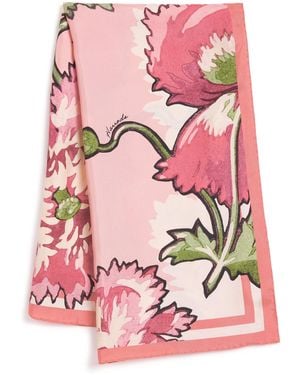 Harrods Silk Floral Scarf - Pink