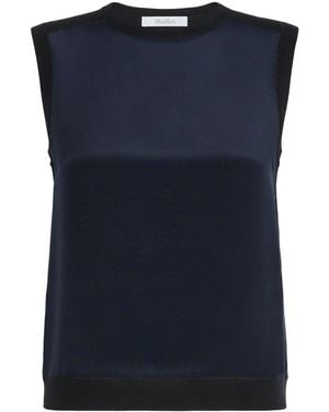Max Mara Silk-Cashmere Tank Top - Blue