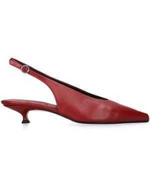 Aeyde Leather Camila Slingback Pumps 35 - Red