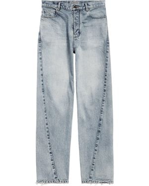 Balenciaga Twisted Seam Straight-Leg Jeans - Blue