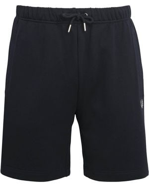 Fred Perry Cotton Logo Shorts - Blue