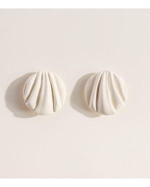 Chloé Pleats Clip-On Earrings - Natural