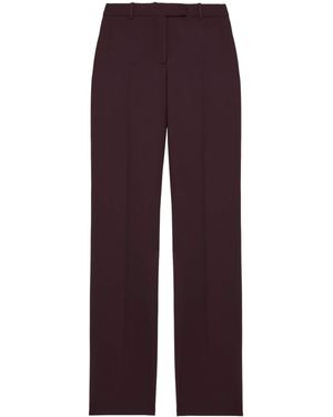 McQueen Wool Straight Trousers - Purple