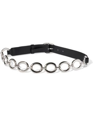 Miu Miu Leather And Metal Belt - Black