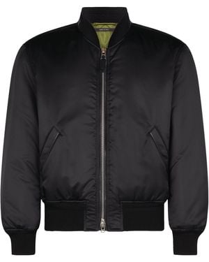 Tom Ford Silk Satin Bomber Jacket - Black