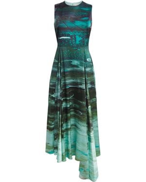 ROKSANDA Silk Asymmetric Tera Midi Dress - Green
