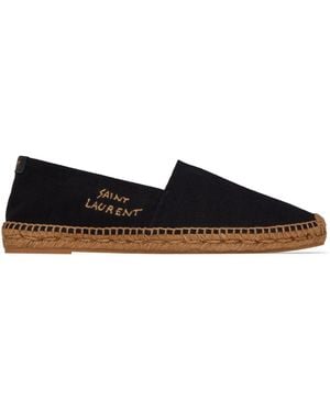 Saint Laurent Monogram Espadrilles - Black