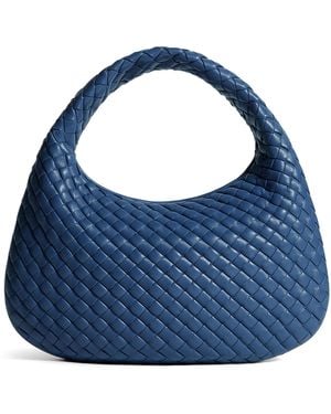 Bottega Veneta Small Leather Veneta Shoulder Bag - Blue