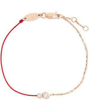 RedLine Rose And Diamond Infinite String-Chain Bracelet - Metallic